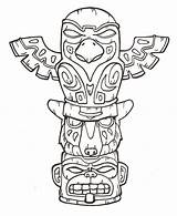 Totem Poles Totems Tiki Kidsplaycolor Colornimbus Getcolorings Terrifying sketch template