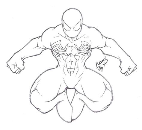 spiderman black suit drawing  paintingvalleycom explore collection