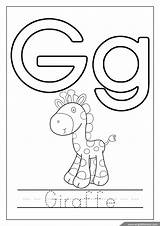 Coloring Letter Alphabet Pages Printable Worksheets Kids Letters Giraffe English Tracing Print Preschool Learning Animals Egg Choose Board sketch template