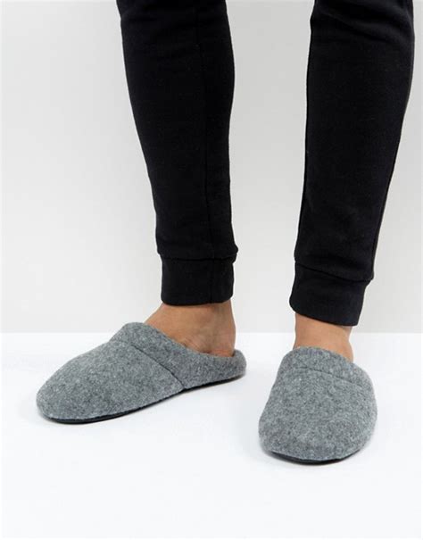 asos design asos slip  slippers  grey marl