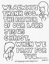 Colossians Prayer sketch template