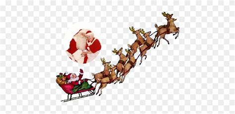 santa sleigh  reindeer animated clipart animated santa