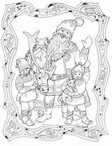 Santa Coloring Elves Pages Christmas His Jan Brett Detailed Book Books Colouring Adult Adults Children Kids Winter Trolls Janbrett Sheets sketch template