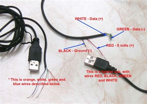 usb wiring  color code  depends   manufacturer   usb electronics hacks