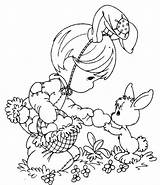 Easter Coloring Pages Bunny Printable Precious Moments Rabbit Girls Roger Colouring Knuffle Printables Adults Girl Drawing Egg Colorir Kids Clipart sketch template
