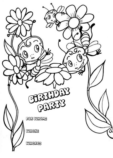 printable happy birthday coloring pages  kids
