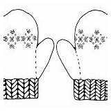Coloring Winter Clothes Pages Gloves sketch template