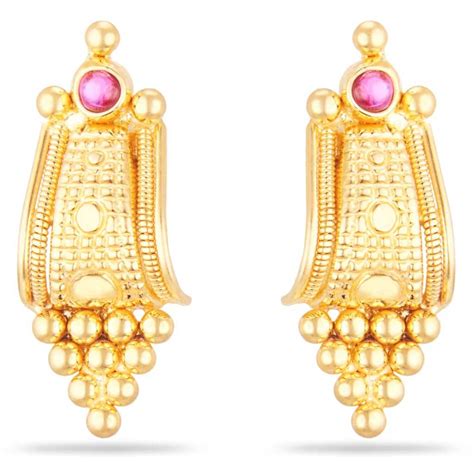grams gold earring designs  collections south india jewels