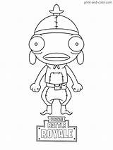 Fortnite Coloring Pages Print Color Skin Fishstick Printable Chibi Boys Kids Cartoon Colouring Peely Season Sheets Game Drawing Battle Easy sketch template