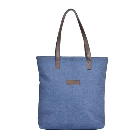 denim  leather tote bag  liberty fabric lining  pepper alley notonthehighstreetcom