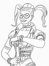 Coloring Quinn Harley Pages Popular sketch template