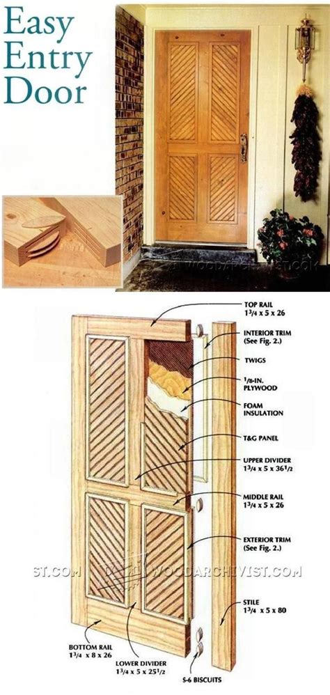 easy entry door plans door construction  techniques woodarchivistcom door plan door