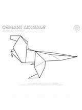 Origami Coloring Pages Animal Dinosaur Animals Party Geometric Paint Patterns Wall sketch template