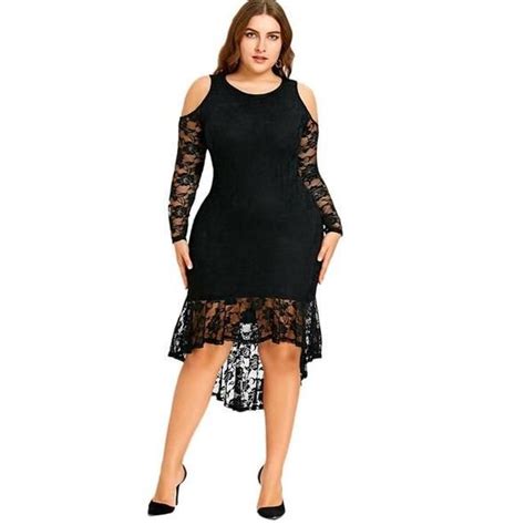 gamiss women 2018 new fashions plus size 5xl cold shoulder lace highrr