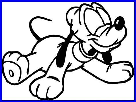 pluto disney coloring pages  getdrawings