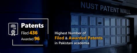 nust patents  reached   target       decade