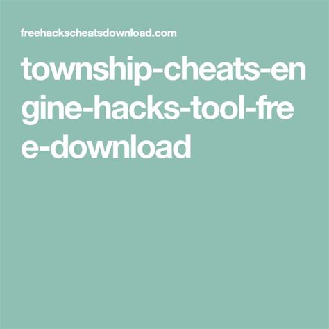 township cheats engine hacks tool   juegos