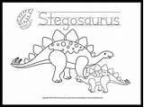 Dinosaur Stegosaurus sketch template