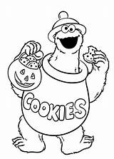 Monster Cookie Coloring Pages Halloween Elmo Color Printable Sheets Getcolorings Print Coloringsky Eat Big sketch template