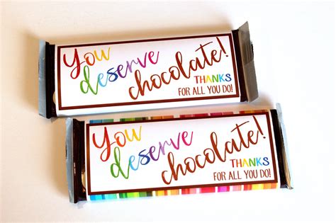 deserve chocolate printable candy bar wrappers etsy bar