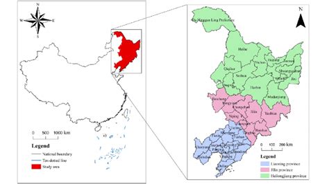 geographical location    northeastern provinces  china