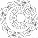Mandala Star Color Coloring Pages Stars Version Large Transparent 塗り絵 マンダラ Moon Awesome Paste Eat Don Mandalas Print Celestial Printable sketch template