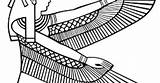 Maat Coloring Egypt sketch template
