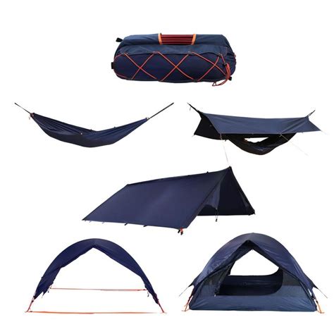 multifunctionele tent hangmat shelter tarp tent  personen blauw shelter hangmat tent