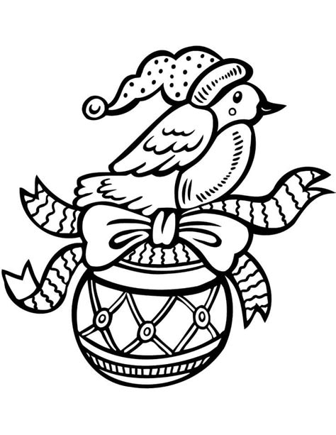 christmas bird coloring pages