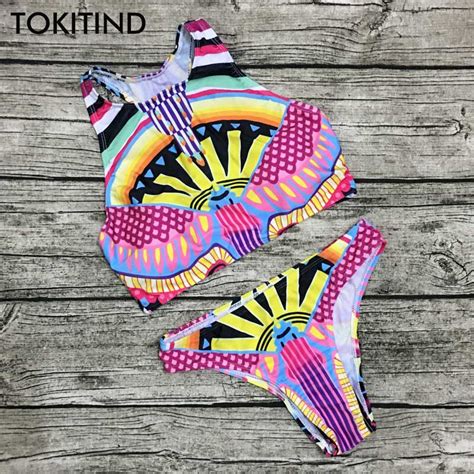 tokitind 2019 sexy crochet bikini set women brazilian push up bikinis