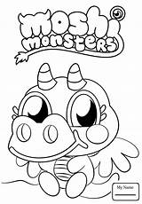 Coloring Pages Moshi Moshlings Monsters Getcolorings Moshling sketch template