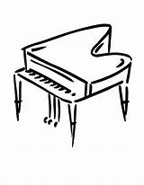 Piano Drawing Outline Simple Clipart Pianos Clip Easy Keyboard Drawings Cliparts Getdrawings Library Church Pianist sketch template