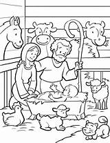 Baby Jesus Coloring Pages Printable Getcolorings Manger Color sketch template