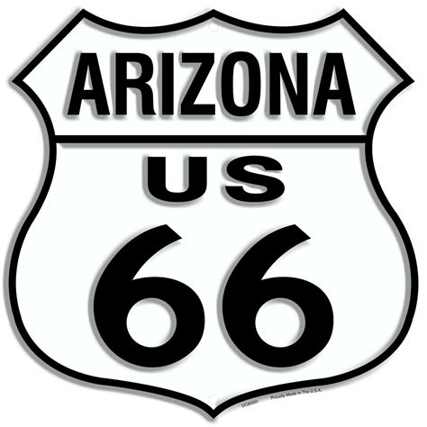 route  arizona    shield metal tin embossed historic highway sign ebay