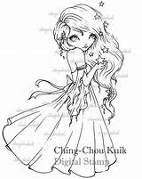Coloriage Mia Wishing Ching Chou Kuik Stamps sketch template