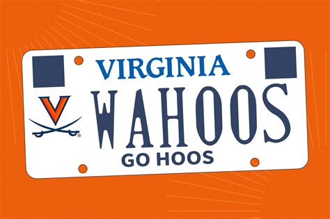 hoos license plates show pride support student athlete scholarships