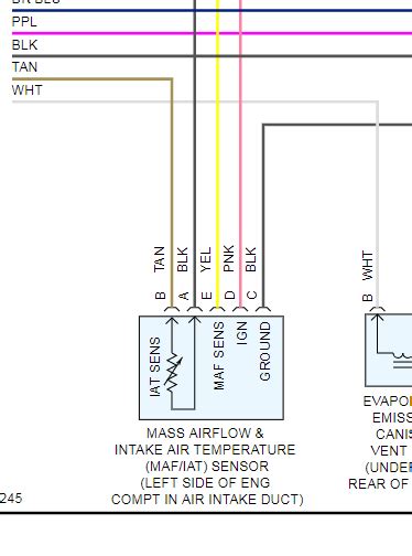 mass air flow wiring diagram needed replacing  pig tail