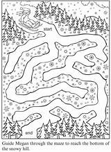 Maze Doverpublications Dover Kindergarten Reach Snowy sketch template