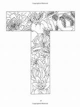 Coloring Alphabet Pages Letters Fancy Drawing Adult Floral Sheets Colouring Choose Board sketch template