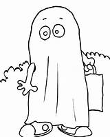 Ghost Coloring Pages Halloween Printables Comments sketch template