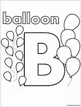 Pages Balloon Coloring Color Alphabet sketch template