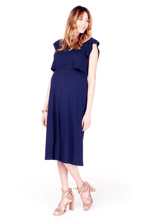 ingrid and isabel double layer midi t shirt maternity