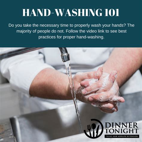 proper hand washing dinner tonight