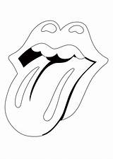 Rolling Stones Coloring Pages Para Colorear Logo Stone Dibujos Pintar Imprimir Lengua Dessin Lips Template Painting Rollingstones Cool Cookie Emilia sketch template