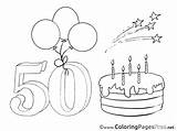 50 Birthday Coloring Years Pages Kids Zum Geburtstag Ausmalbild Happy Ausmalbilder Colouring Sheets Sheet Title Choose Board Card sketch template