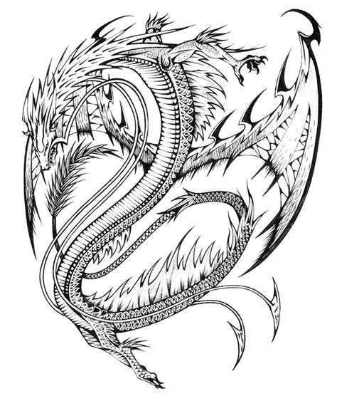 cool dragons colouring pages