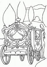 Coloring Pages Cinderella Carriage Choose Board sketch template