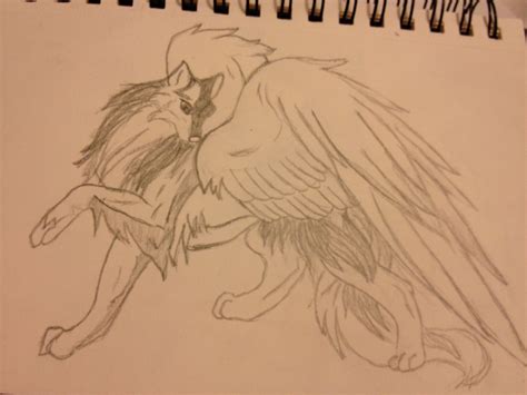Anime Wolf With Wings Anime Wolves Pinterest