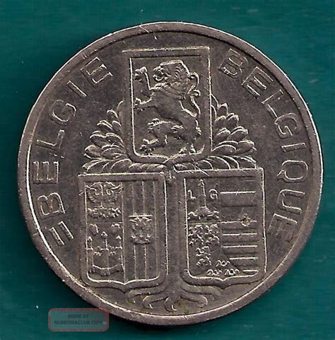 belgium  francs  seated lion design belgie belgique legend coin