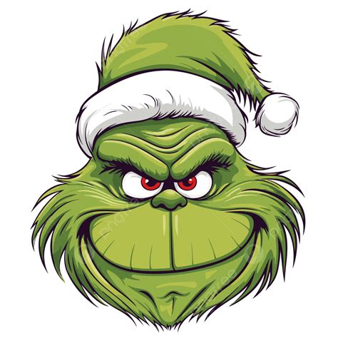 printable grinch face clipart vector   style  colored cartoon